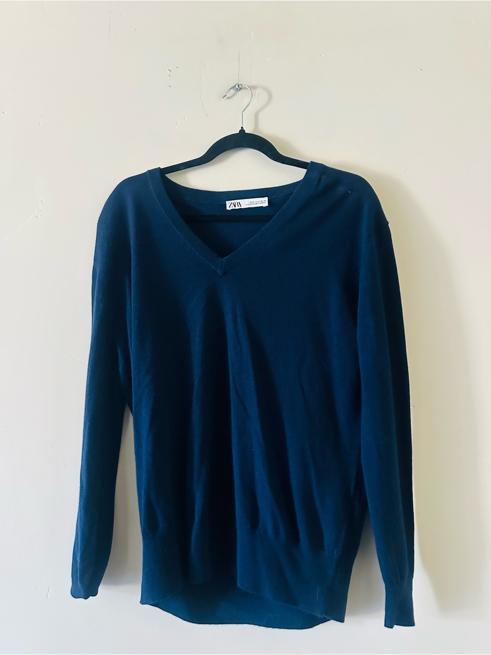 Zara Deep Navy V-Neck Sweater